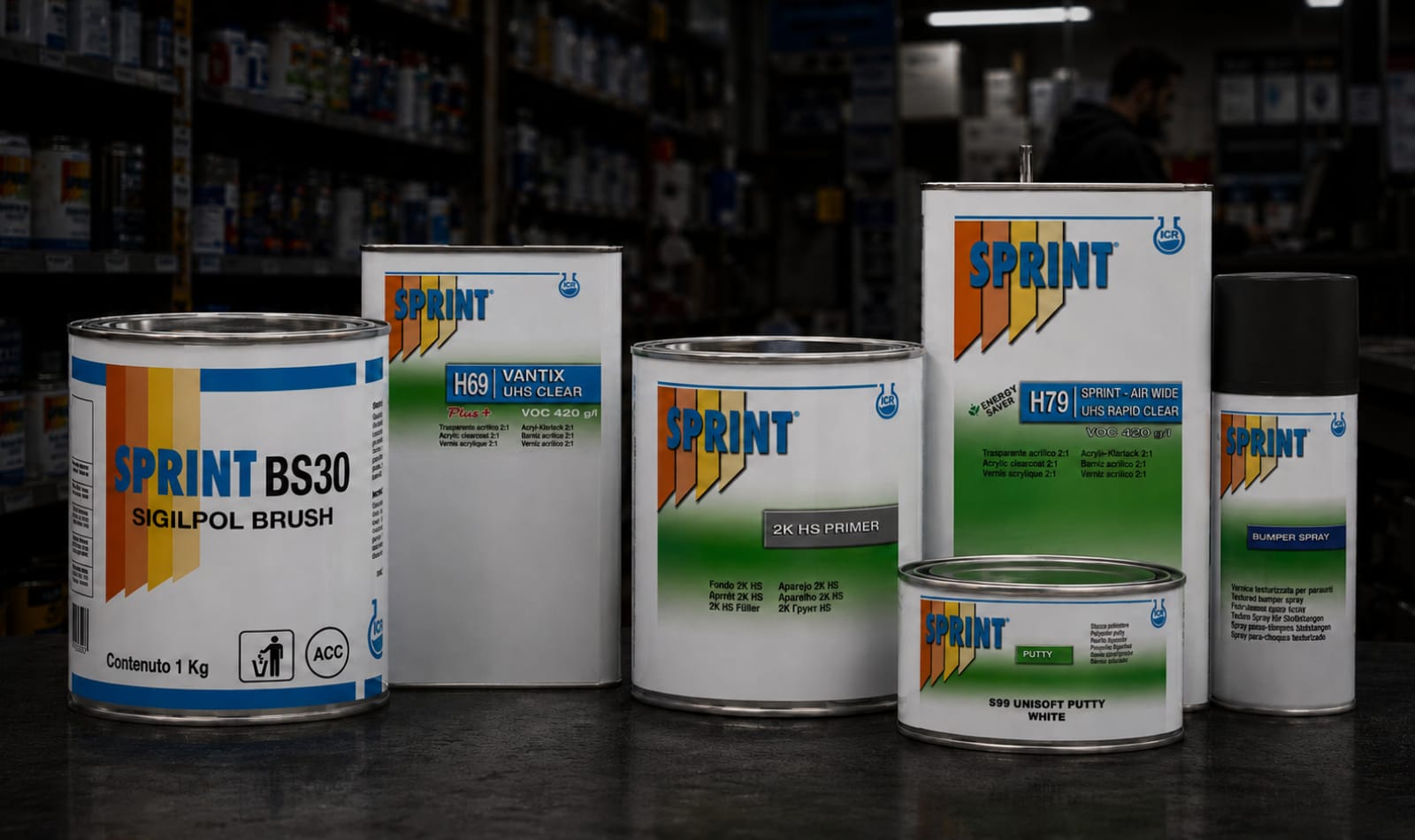 Продукти ICR SPRINT — грунд, лакове, кит и спрей за броня